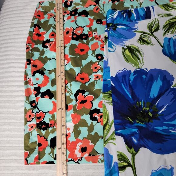 Lane Bryant Floral Skirt Bundle 20 Pencil Stretch Cotton Plus Size Bold Artsy - Picture 8 of 10